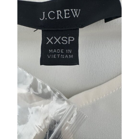 J.Crew XXSP NWT Cream Blouse Puff Sleeves - Picture 2 of 14